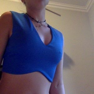 Blue crop top